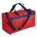 USA Made Nylon Poly Weekend Duffles, Red-Navy, WLKX31AAZZ