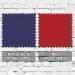 Royal Blue-Red Wool Leather Prostyle, Swatch