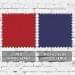 Red-Royal Blue Wool Leather Prostyle, Swatch