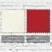 White-Red Wool Velcro Flat Brim, Swatch