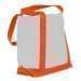 USA Made Nylon Poly Boat Tote Bags, White-Orange, XAACL1UA3J