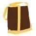 USA Made Canvas Fashion Tote Bags, Brown-Gold, XAACL1UAAQ