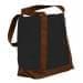 USA Made Canvas Fashion Tote Bags, Black-Brown, XAACL1UAHD