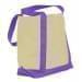 USA Made Canvas Fashion Tote Bags, Natural-Purple, XAACL1UAKK
