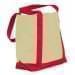 USA Made Canvas Fashion Tote Bags, Natural-Red, XAACL1UAKL