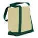 USA Made Canvas Fashion Tote Bags, Natural-Hunter Green, XAACL1UAKV