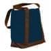 USA Made Nylon Poly Boat Tote Bags, Navy-Brown, XAACL1UAWD