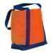 USA Made Nylon Poly Boat Tote Bags, Orange-Royal Blue, XAACL1UAXM