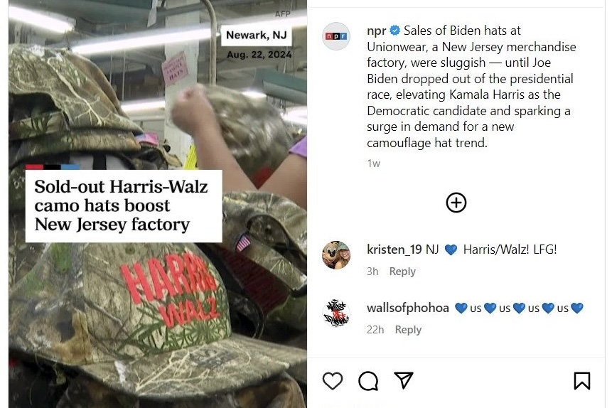 NPR video of Unionwear Factory Goes Viral